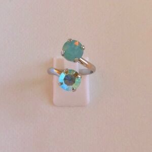 Green Crystal Boho Ring